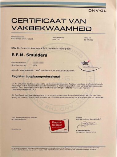 Certificaat weer behaald - 
